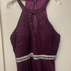 Dark purple short formal dress